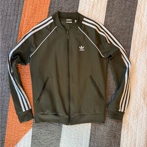 Adidas Olive Green Track Jacket Sz small
